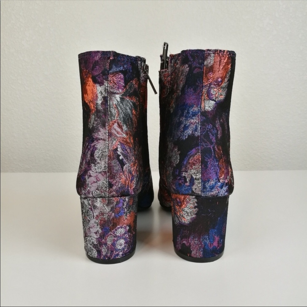 Zigi Soho Black Floral Ankle Boots Booties Heels - Picture 6 of 6